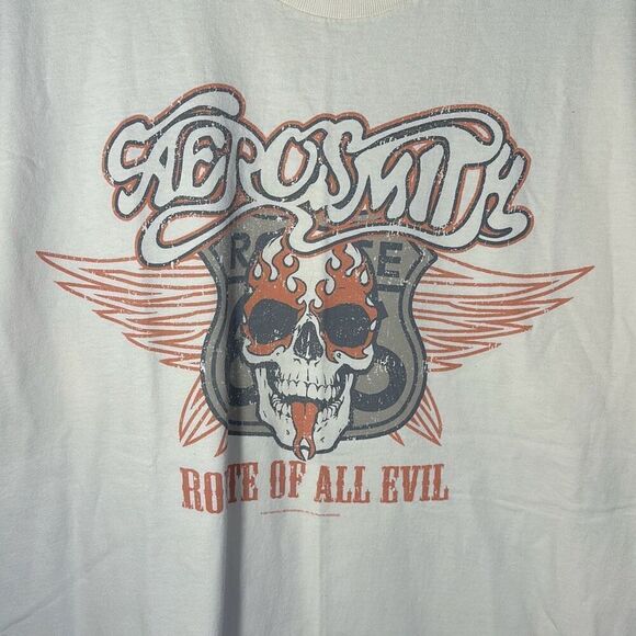 2007 Aerosmith Concert Tour T Shirt Tee Adult Size XL Men's Route All Evil Skull - Picture 2 of 7